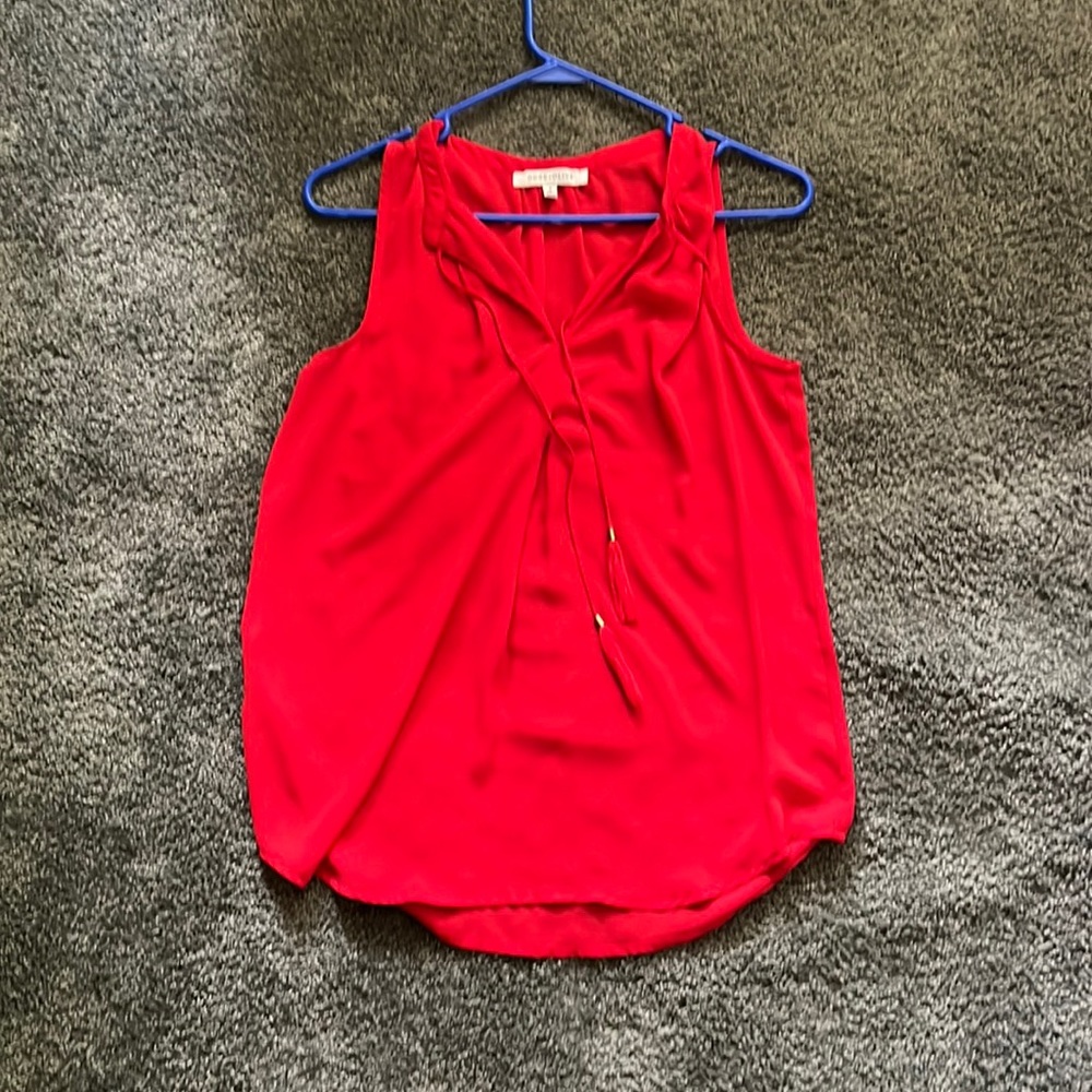 Red dressy tank top from rose + olive. Only worn a handful of times.